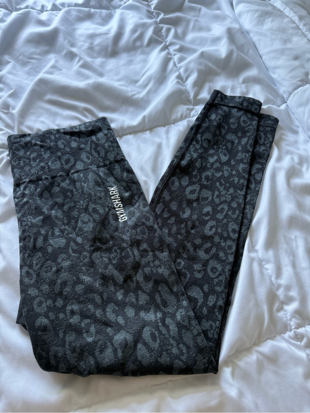 Gymshark Charcoal Leopard Jacquard Leggings